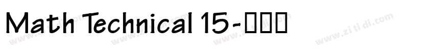 Math Technical 15字体转换